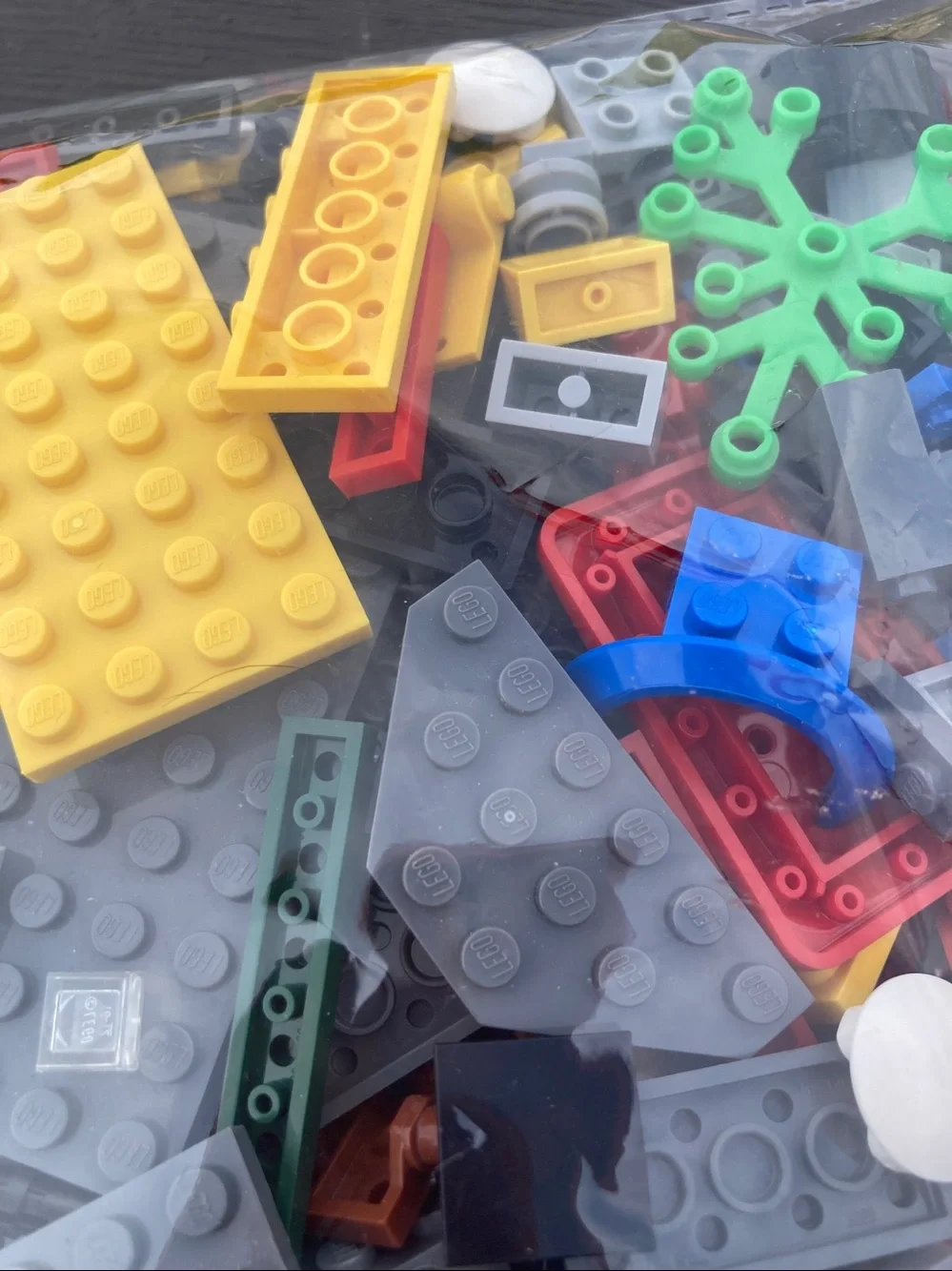 Lego pieces Various colors sizes quart size bag